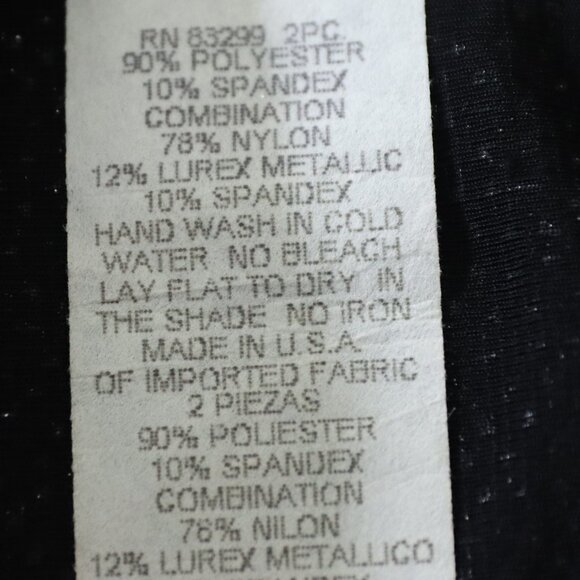 Vintage ONYX Nite Black Sparkly Long Sleeve Bolero Open Front Jacket Size 12 - Picture 3 of 11